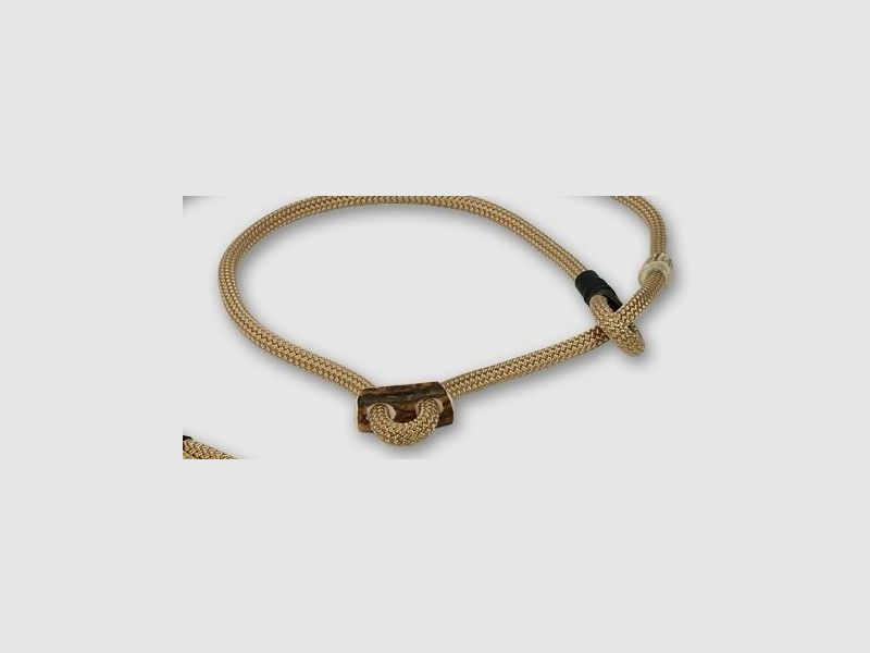Mystique® Field trial guinzaglio moxon 8 mm 150 cm beige con fermo in corno, immagine 2 di 2