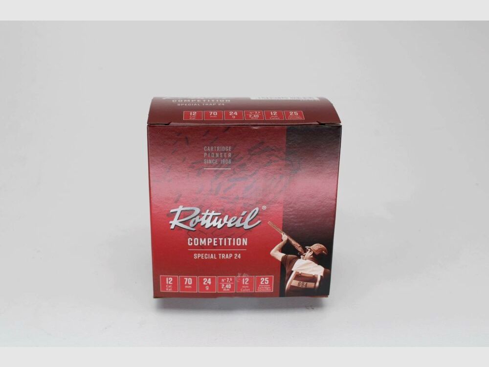 Rottweil Special Trap 24 grams No 7.5 LEAD 2.4mm IMMEDIATELY AVAILABLE - 12/70