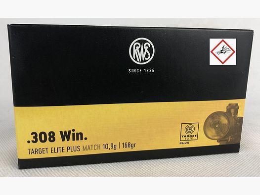 RWS Target Elite Plus cartouche de fusil cal. .308 Win 168grs