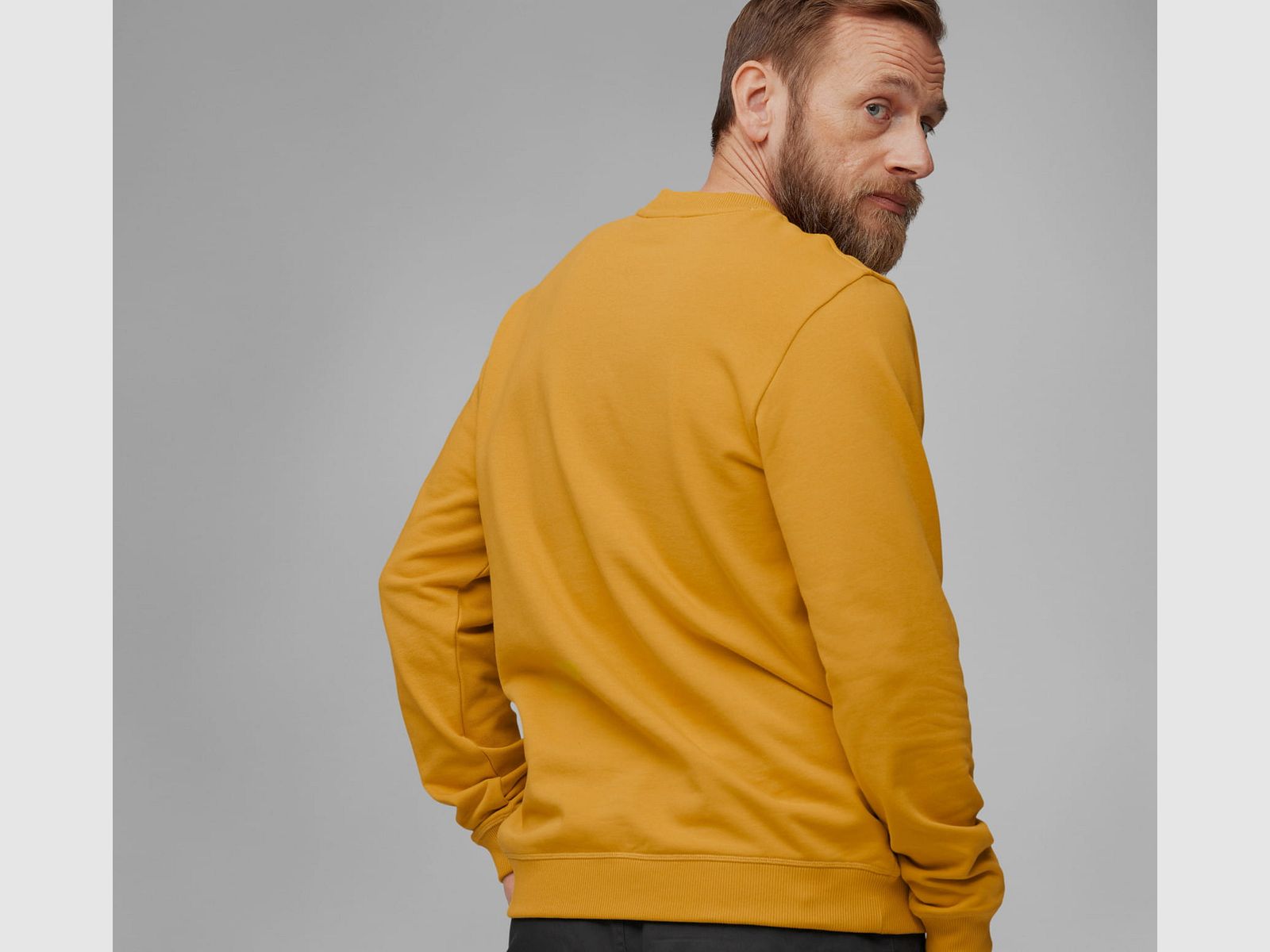 Fjällräven 1960 Logo-Abzeichen-Sweatshirt 87163 – Senfgelb (161), Bild 4 von 12