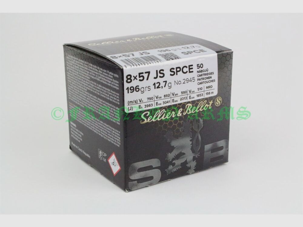 Sellier&Bellot 8x57IS SPCE 196gr. 12.7g 50 pieces