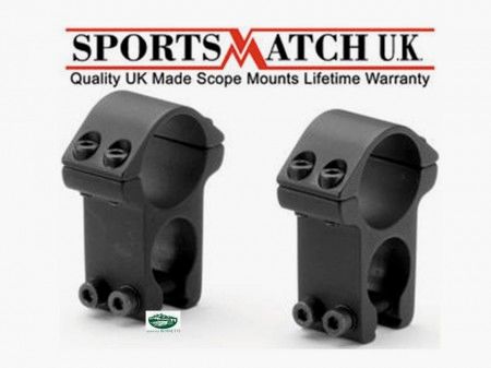 SPORTSMATCH 1 inch high rings 11mm rail THRU