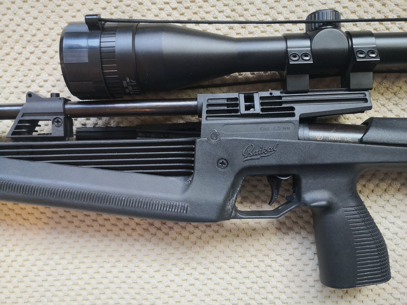 Air rifle Baikal MP61 + scope Walther ZF6x42 + gun case + 5 magazines 4.5mm/.177cal
