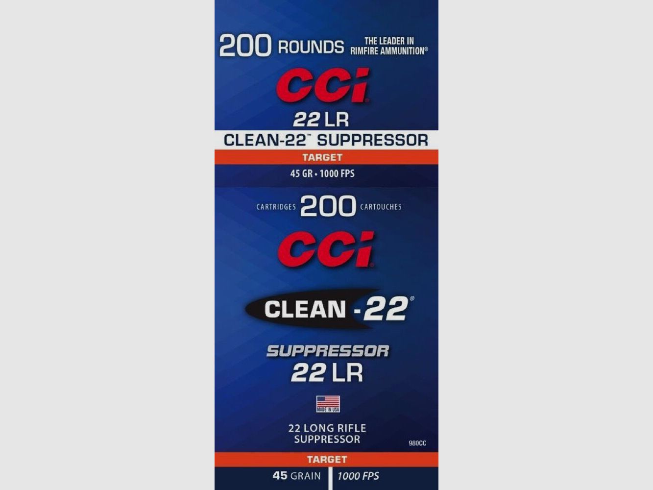 CCI Clean-22 Sup. LRN 45grs 200St .22lr