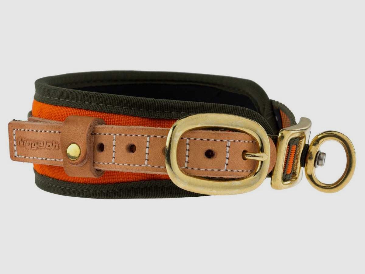 Halsband für Blutspurhunde orange fluoreszierend - Niggeloh - Größe M - Halsumfang 48/60 cm., Bild 3 von 4