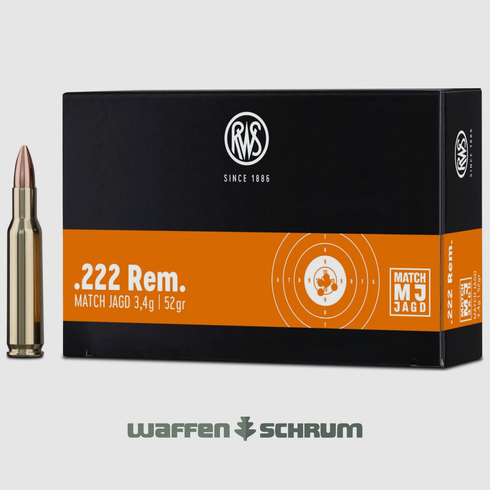 RWS Match-Chasse 3,4g - 52gr. .222Rem