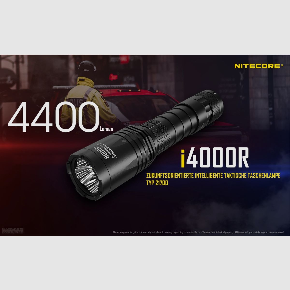 Nitecore I4000R flashlight i4000R 4400 lumens