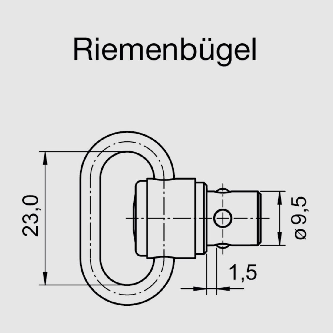 Halder Push & Go Attache de sangle QD (Détachement rapide) Version 9,5 mm, image 2 sur 3