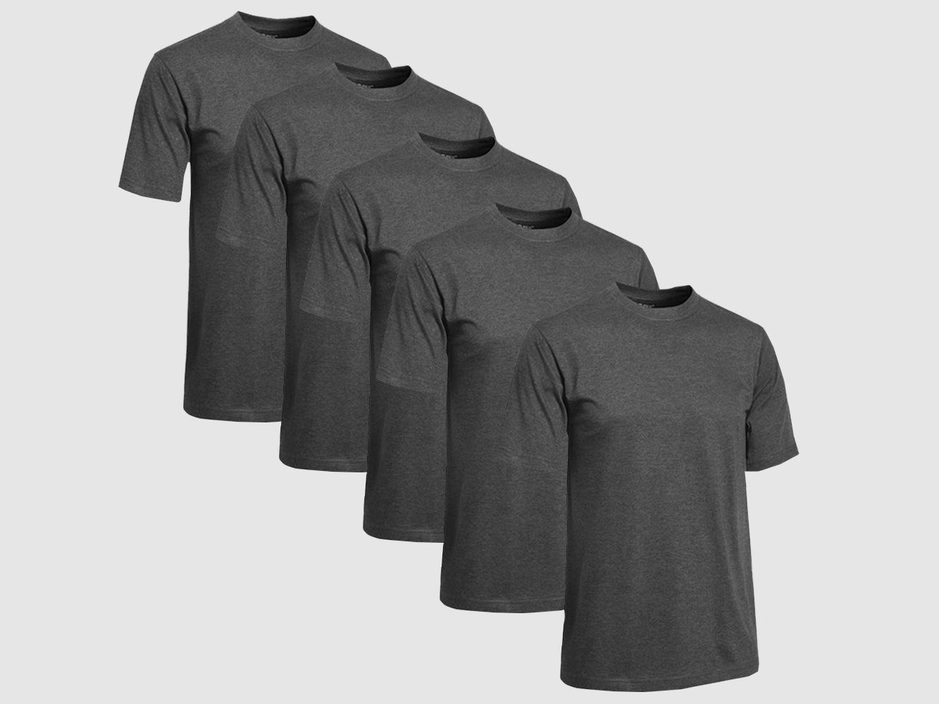 Clique T-Shirt Men 5-Pack Gray