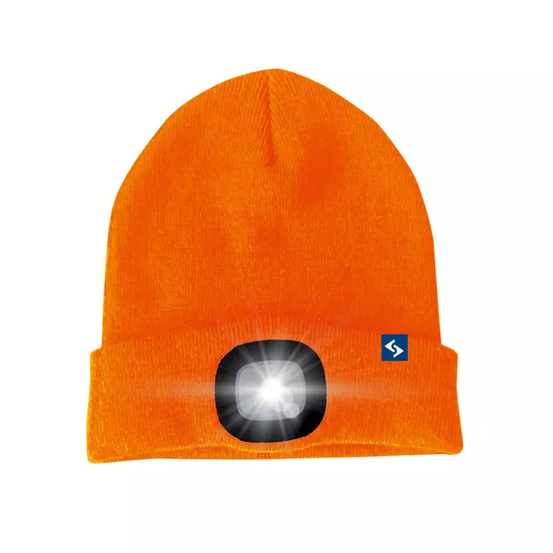 Bonnet en tricot LED Malix orange
