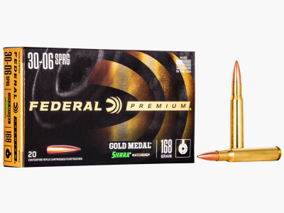 Federal Büchsenmunition Gold Medal .30-06 Spring 10,9 g / 168 gr Sierra Matchking Boat Tail Hollow Point