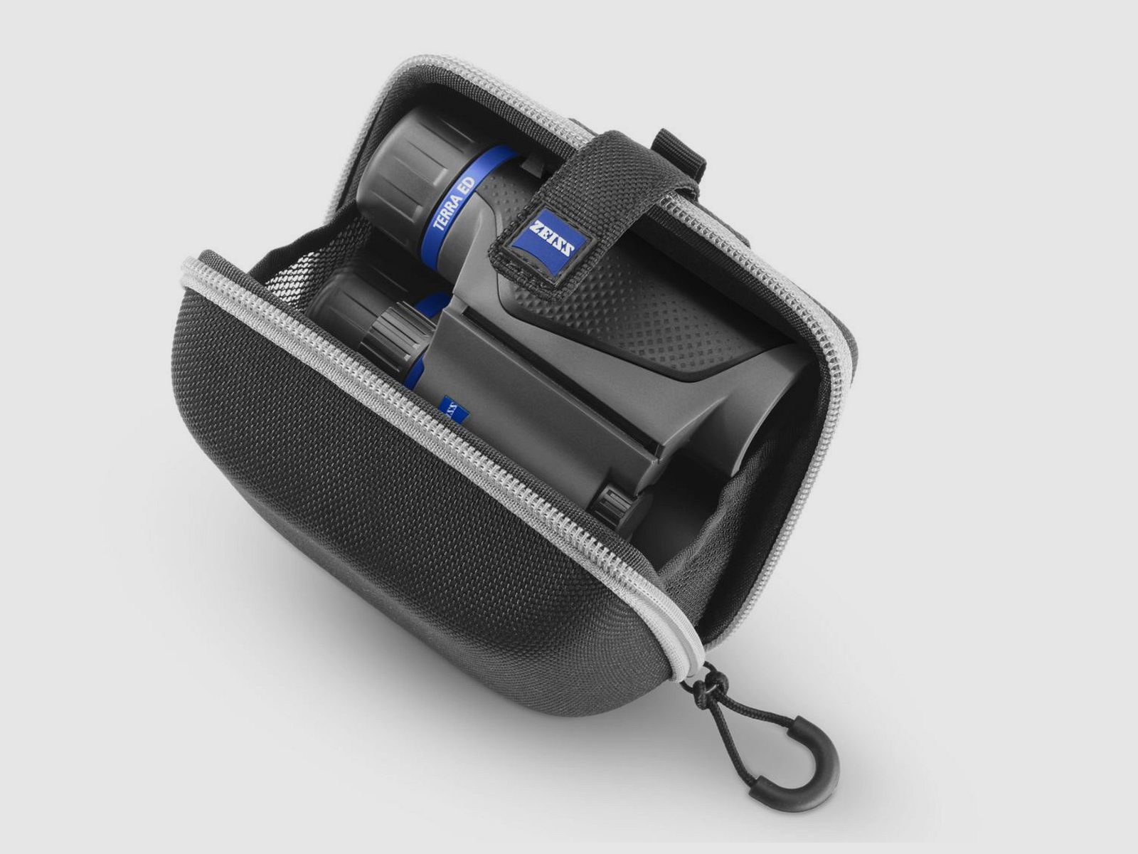ZEISS Terra ED Pocket 10x25 Fernglas mit Tragriemen und Tasche black-grey