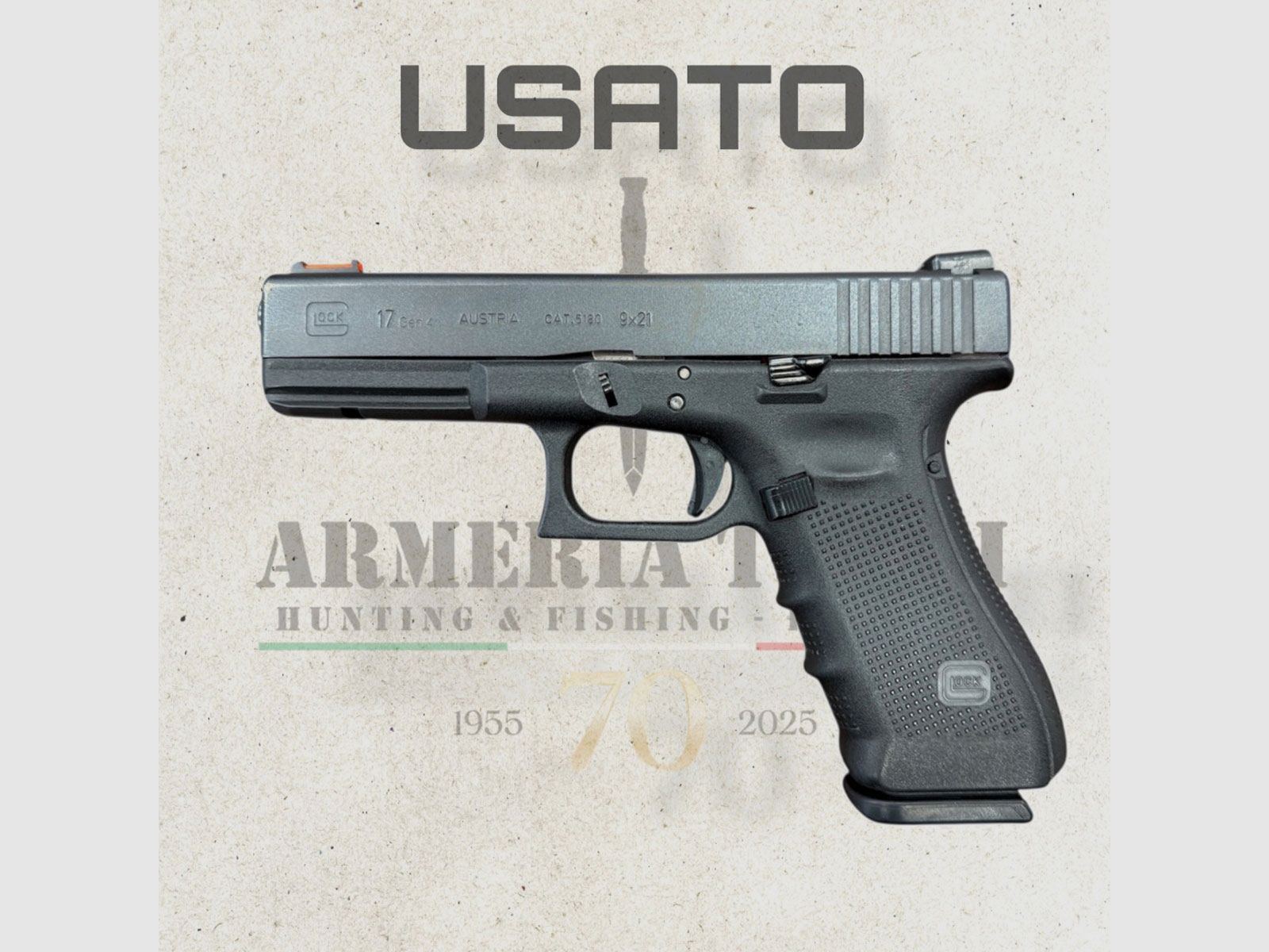 UTILISÉ – PISTOLE – GLOCK MOD. 17 Gen 4 cal. 9×21, image 1 sur 3