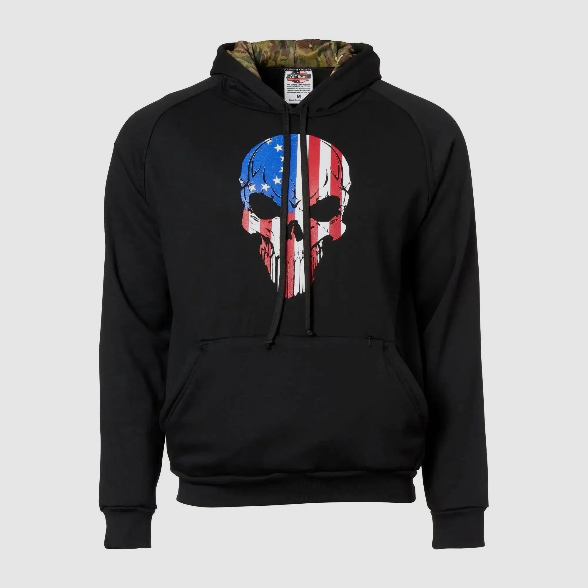 7.62 Design 7.62 Design Hoodie BR Flag Skull - M Heren