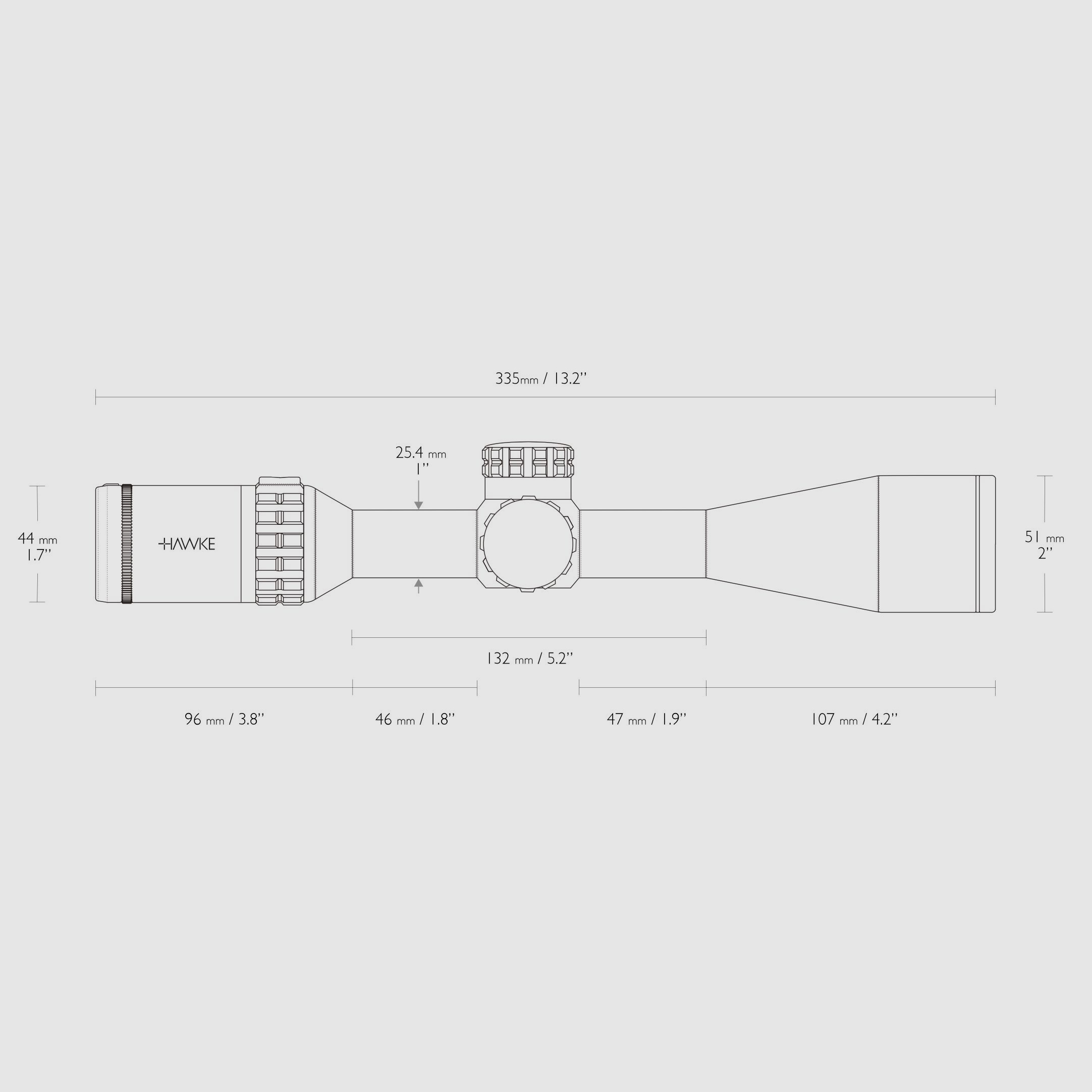 BWare HAWKE Frontier 18120 Zielfernrohr SF 3-15x44 MIL PRO Leuchtabsehen V381