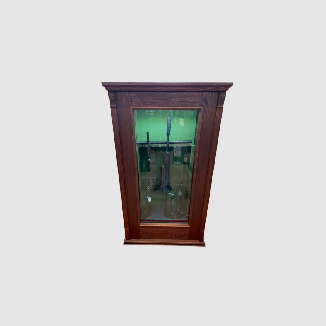 BLACK WEEK '25: Vitrinen-Waffenschrank Klasse 1 EN 1143-1 mit Echtholzverkleidung! Meisterwerk.