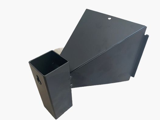 CAJA DE CAPTURA DE BOLAS PARA ARMAS DE AIRE COMPRIMIDO - 14x14 CM - EMBUDO