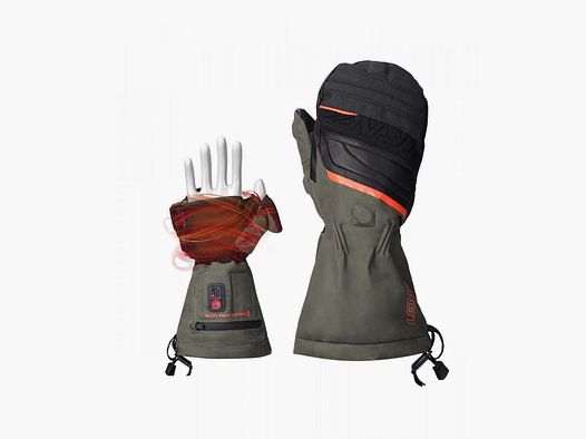 Heat Glove 1.0 Finger Cap Hunting Mittens (Vert/Orange)