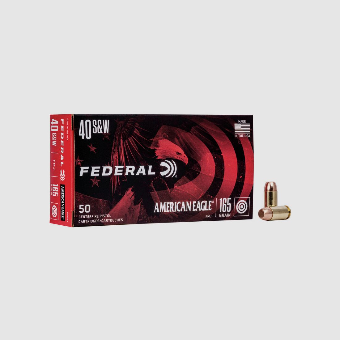 Federal American Eagle .40 S&W 165GR FMJ 50 Patronen