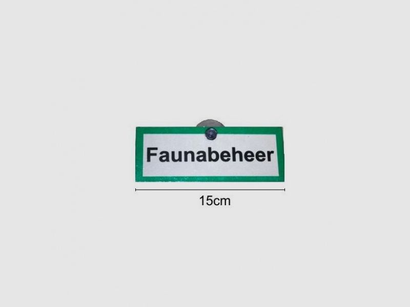 Adesivo per finestrino auto “Faunabeheer”