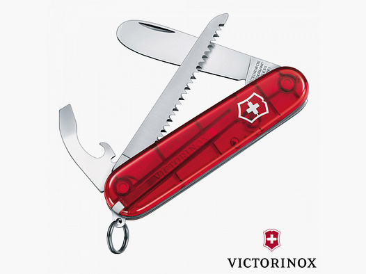 VICTORINOX Kindermesser "My first Victorinox" | abgerundete Klinge, Säge, Flaschenöffner, 84mm 45g