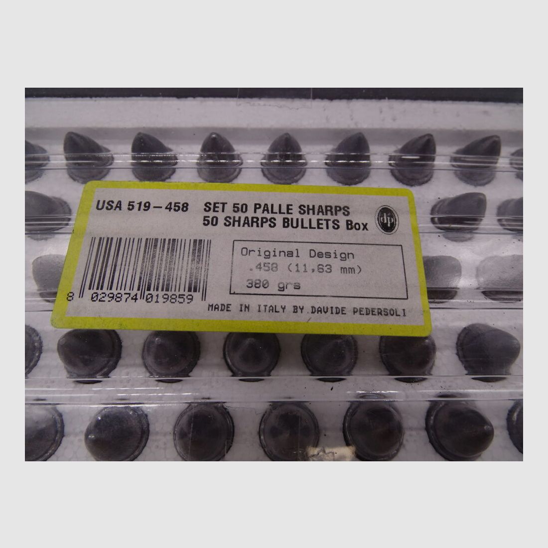 Davide Pedersoli Sharps Bullets .458 ( 11.63mm ) 380gr 91 Stück Pedersoli Bullets .458
