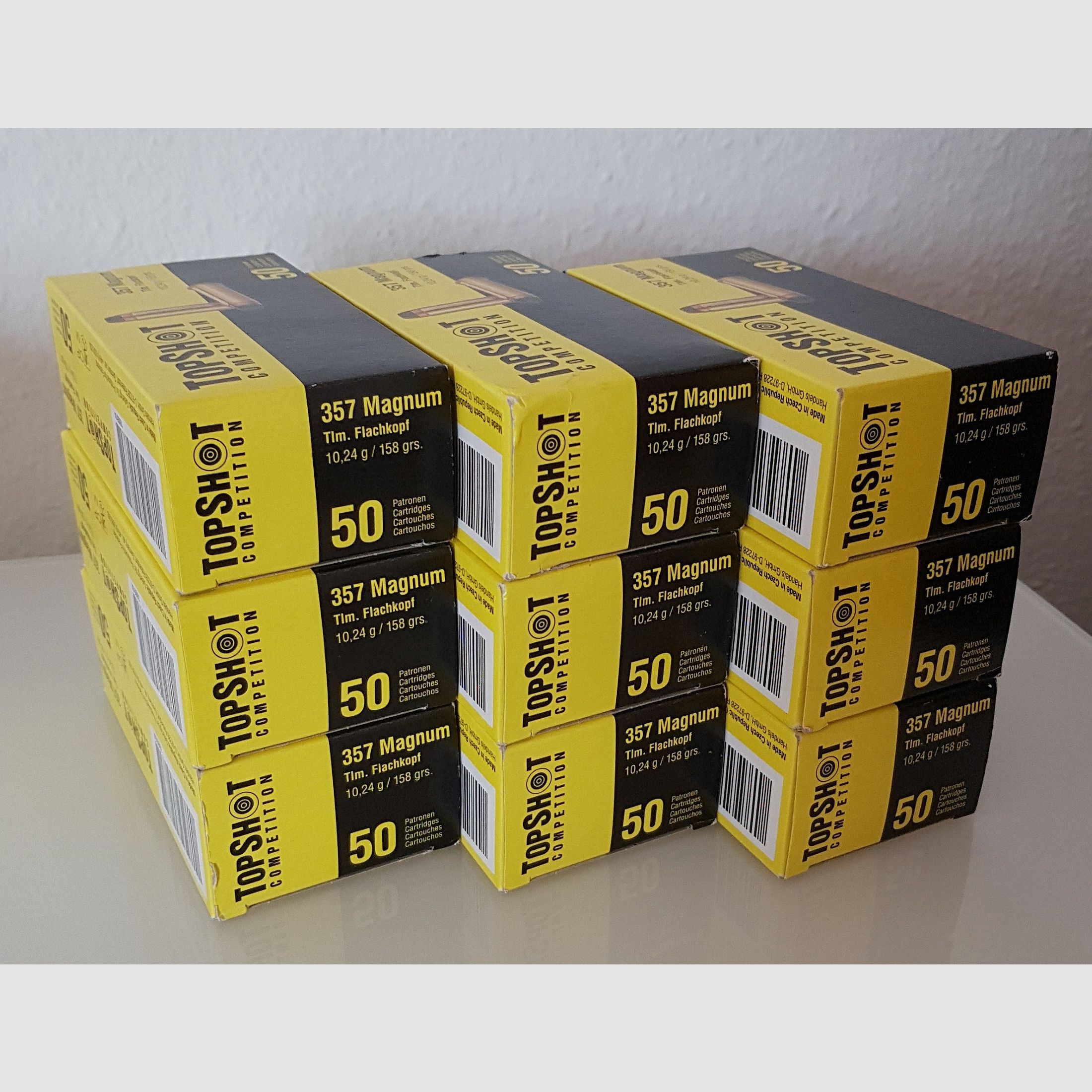 Patronenhülsen, .357Mag, TopShot, 450 Stück, inklusive Versand innerhalb Deutschland