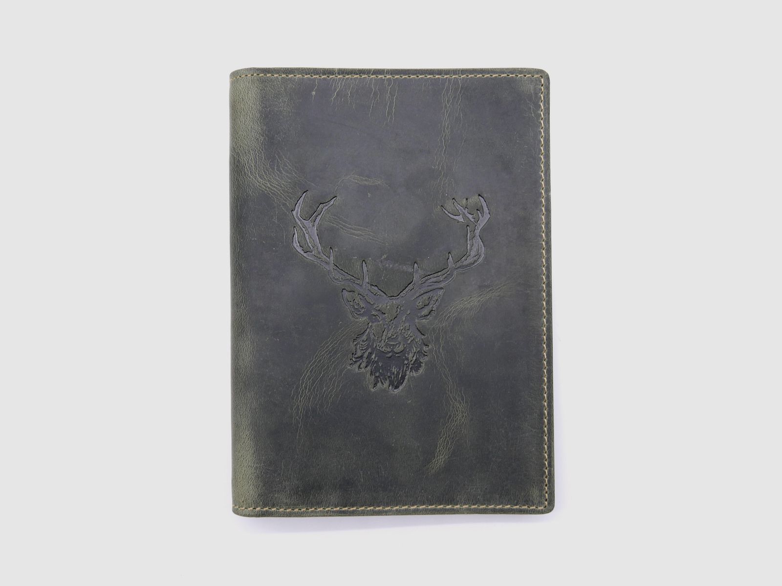 Greenburry leather hunting license folder ID folder case deer olive 328B-RS-30