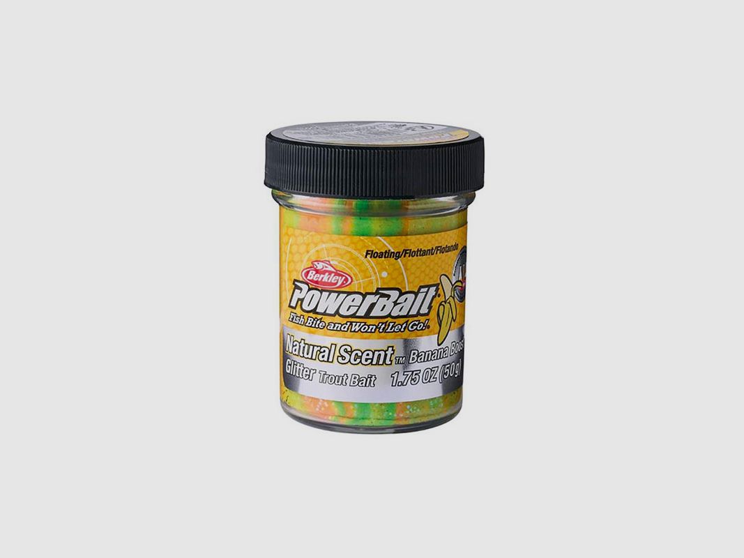 BERKLEY – POWERBAIT® NATURAL SCENT GLITTER 1.75oz 50g Rainbow/Banana