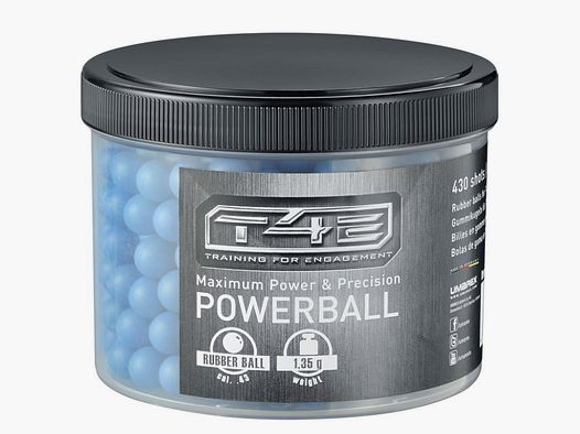 Umarex T4E Powerballs Cal. 43 Gummigeschosse (430 Schuss) - blau