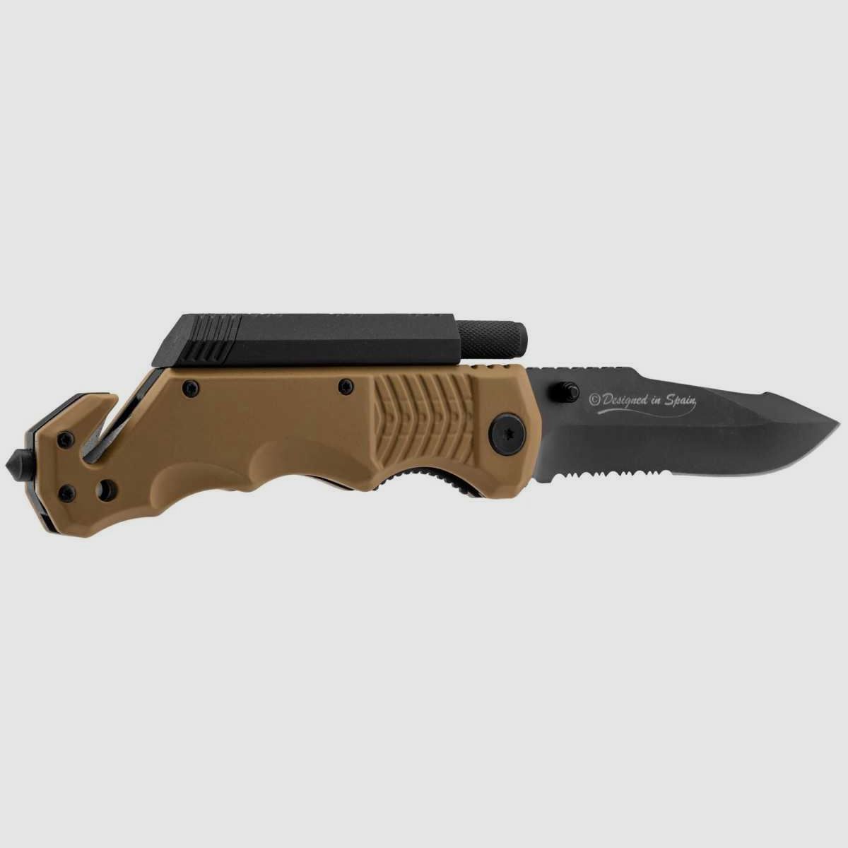 Tactical / Survival Folding Knife - K25 Tan, image 6 of 8