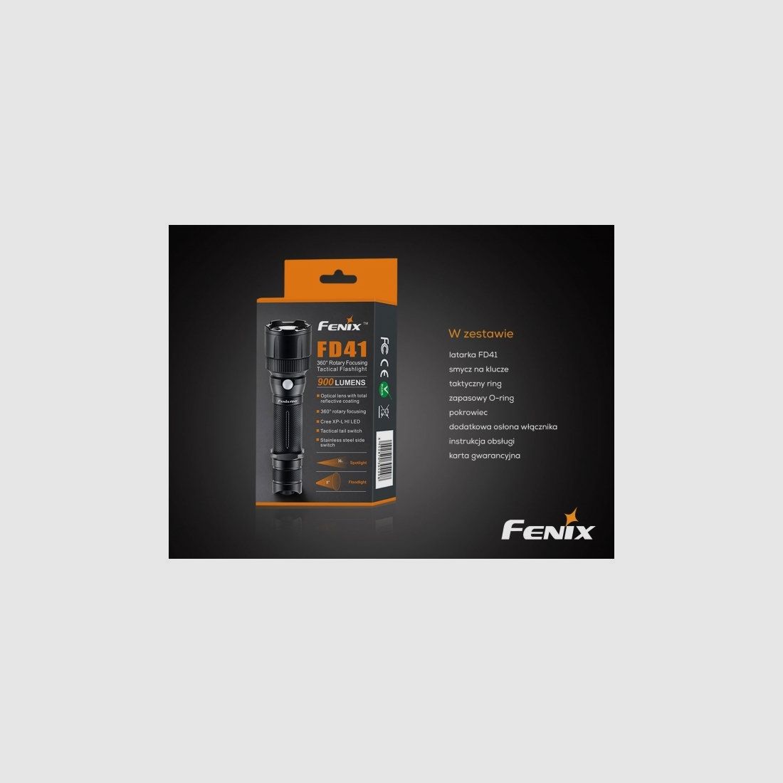 Lampe torche LED Fenix FD41 en kit avec batterie USB de 2600 mAh, image 2 sur 6