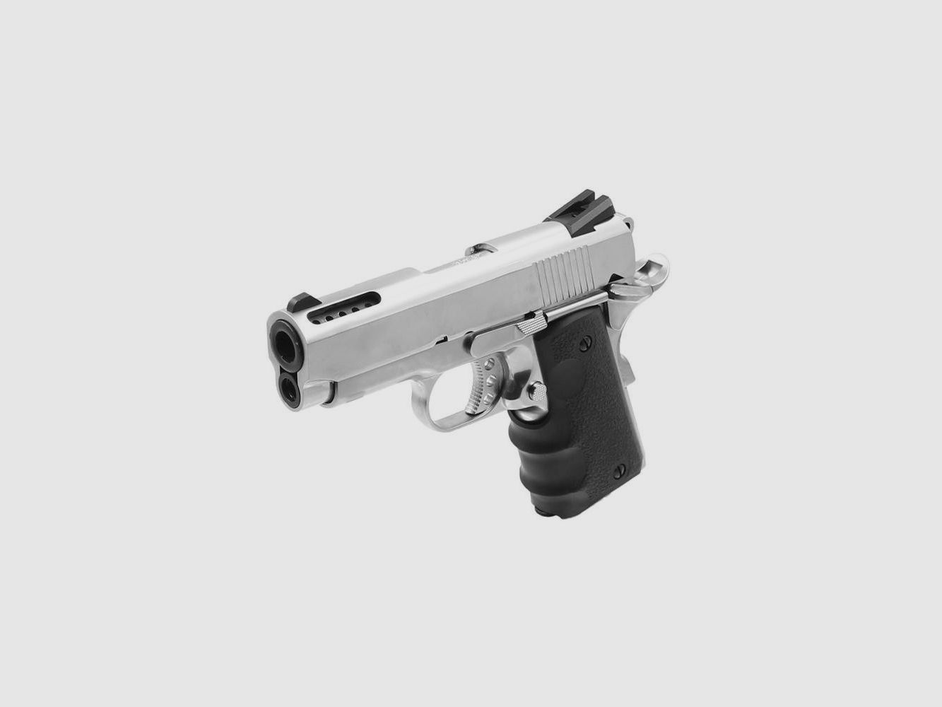 GBB 1911 Mini AW CUSTOM - Wykończenie Srebrne - Realistyczny Blowback - Precyzja i Niezawodność w Terenu, zdjęcie 1 z 5