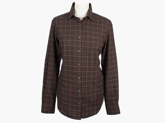 Foresta Damenflanellbluse 38 Oliv/Rot kariert