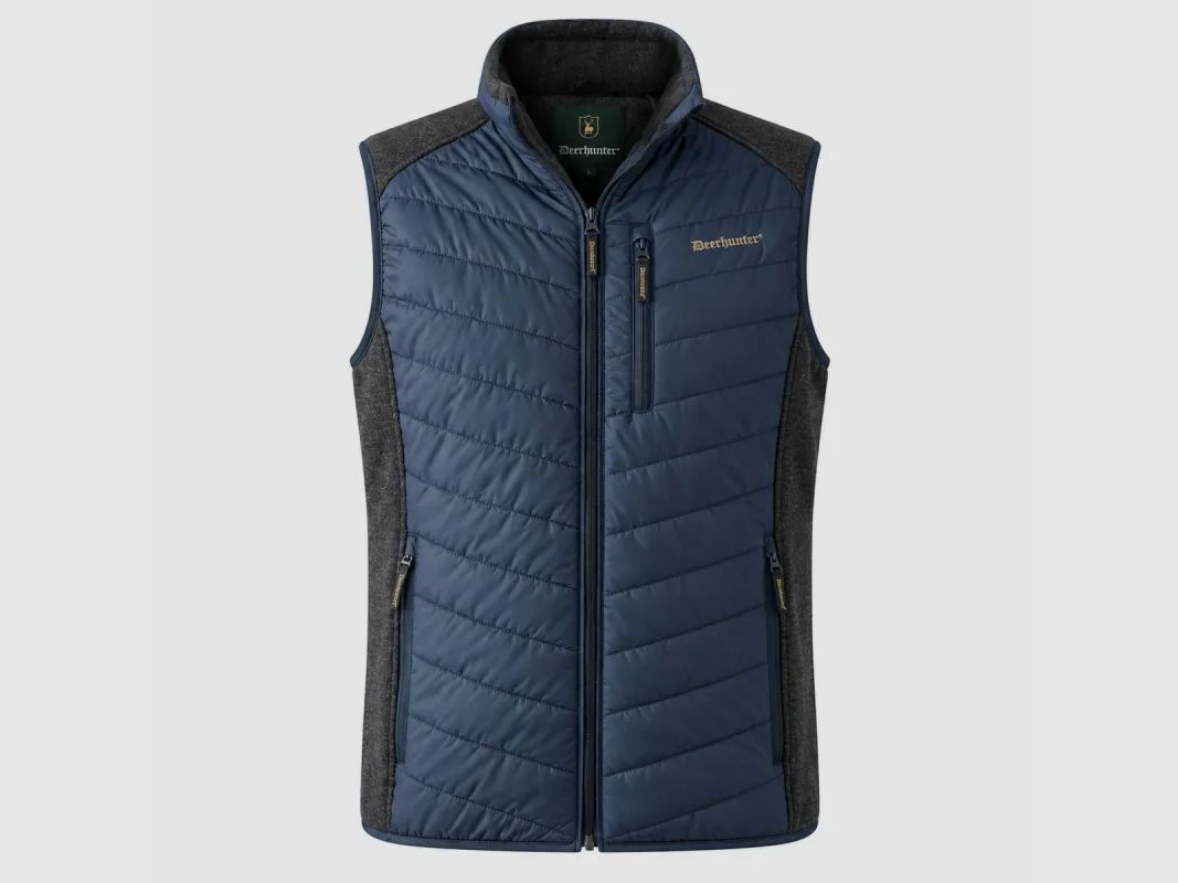 Gilet matelassé Deerhunter Moor bleu marine en polyester, image 3 sur 15
