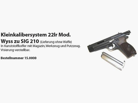 Wechselsystem Wyss Waffen SIG P210 .22 LR