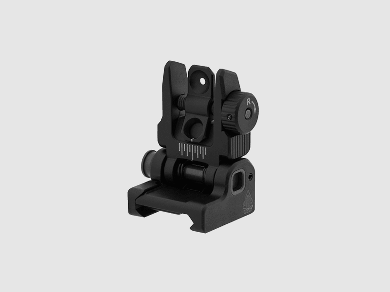 UTG ACCU-SYNC Spring-Loaded AR15 Flip-up Rear Sight Lochkimme