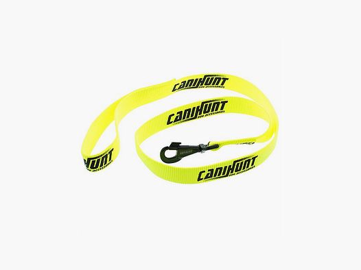 Laisse simple plate 150cm GAMME HUNTER jaune - largeur 30 mm