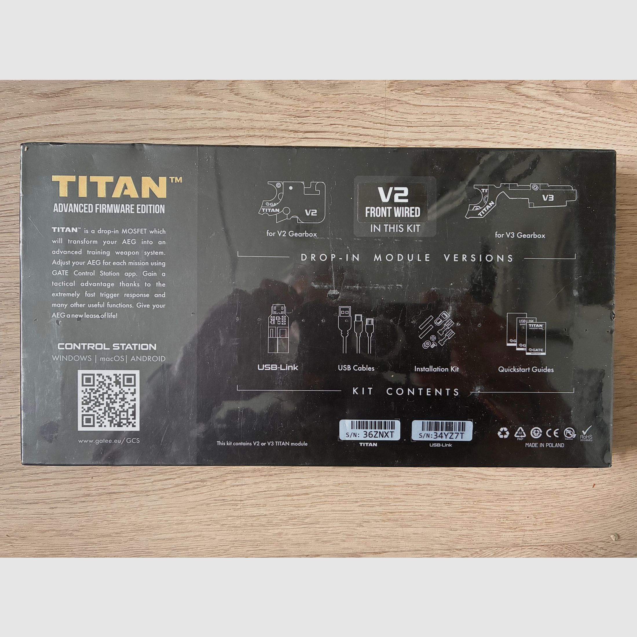 Gate Titan V2 Front Wired V3 Gearbox
