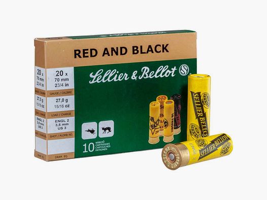 Sellier & Bellot 20/70 Rot/Schwarz 3,5mm 27g