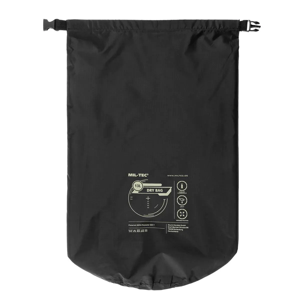Dry Bag - 13 Litri - Nero, immagine 2 di 2