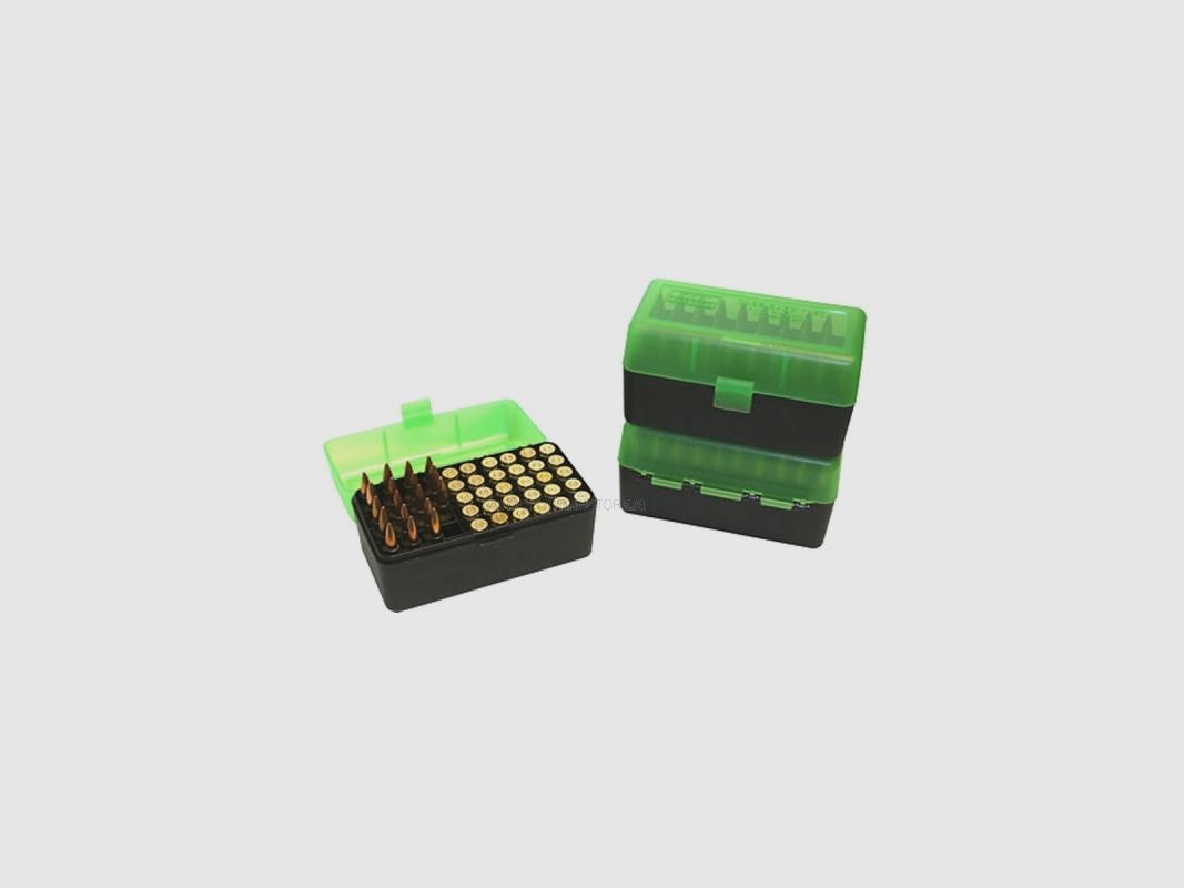 MTM PATRONENBOX RS 223 / 222 / 7,62X39 50 STK GRÜN-SCHWARZ