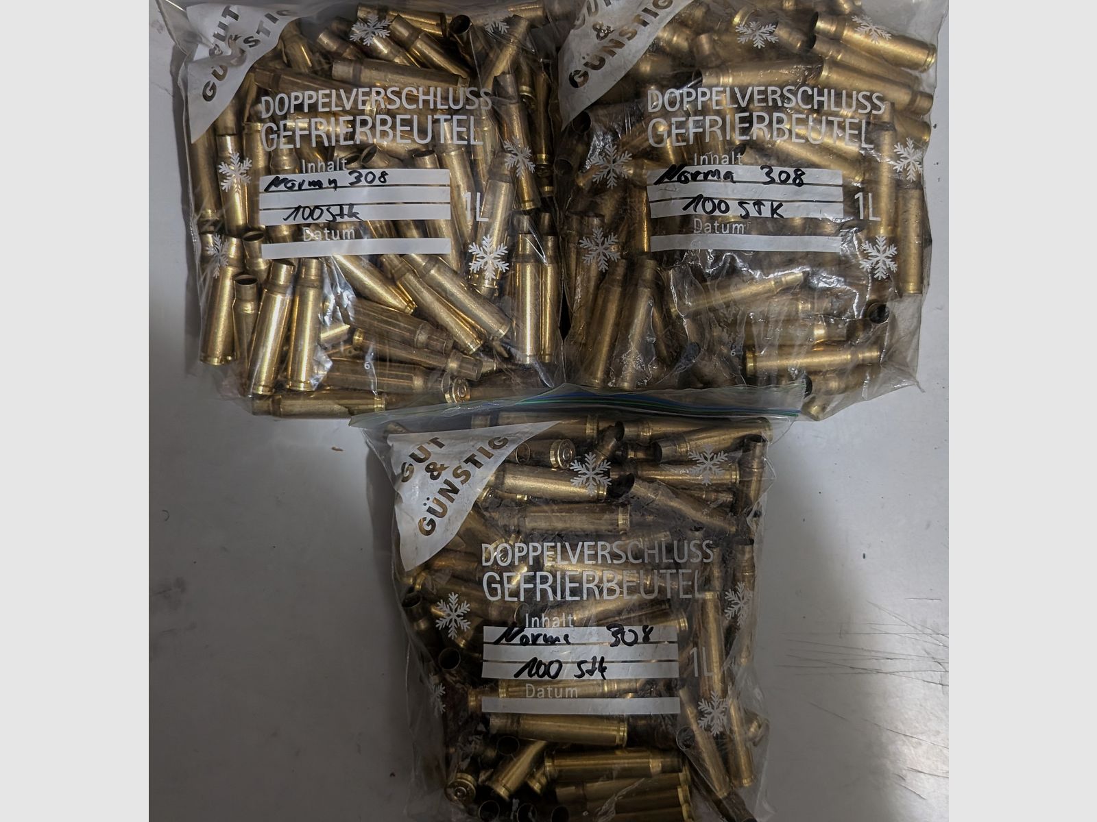 100 St NORMA Hülsen .308 Win. 7,62x51 308 Winchester