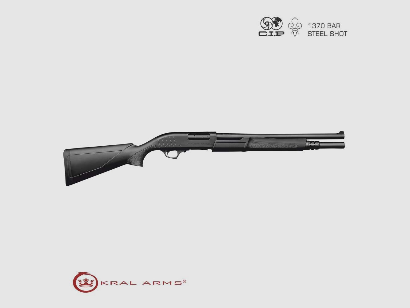 KRAL TACTICAL Pump-Action Flinte Kunststoff Vorderschaft Kal. 12