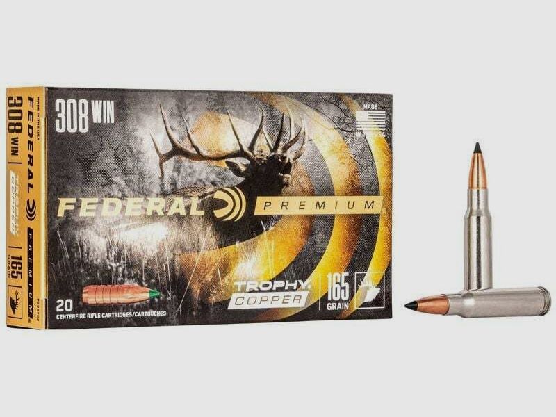 Federal Trophy Copper 10.7g/165grs à20 .308 Win.