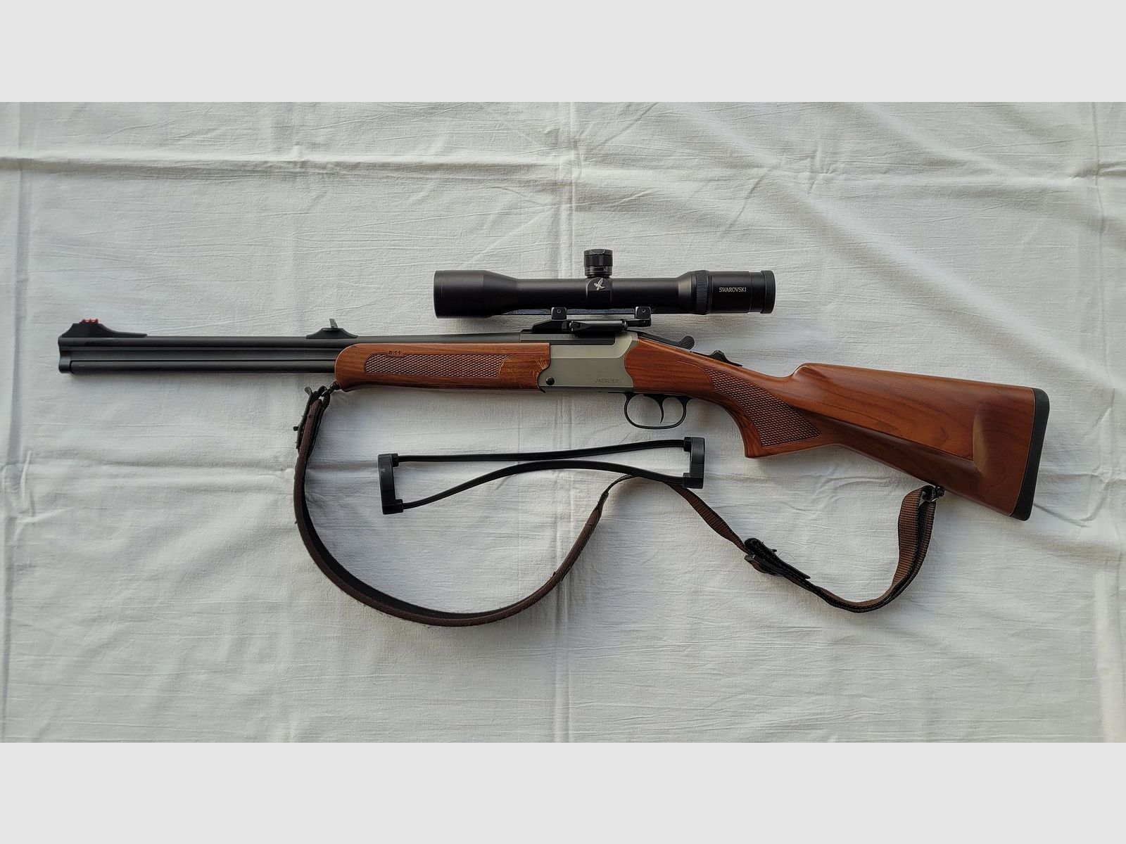 HAENEL Bockdoppelbüchse Jäger 8.11 im Kaliber 8x57IRS mit ZF Swarovski 1,5-6, Bild 1 von 3