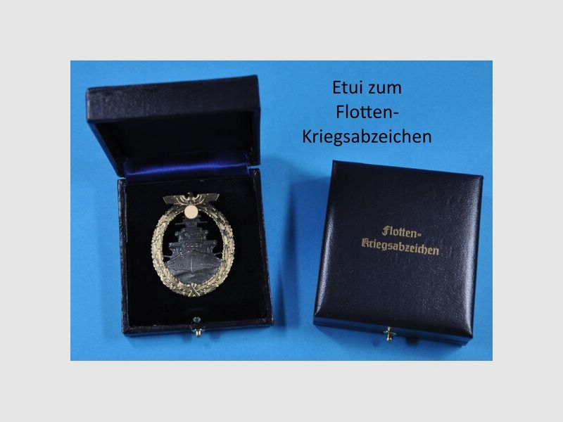 Etui zum Flotten-Kriegsabzeichen mit waagerechter Nadel Repro !!!