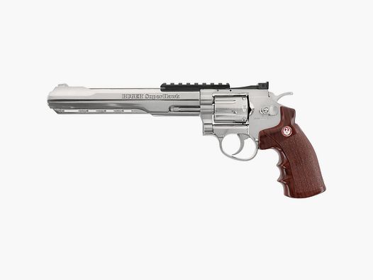 Ruger 8 Inch SuperHawk Chrom Full Metal Co2 Airsoft Revolver-F-