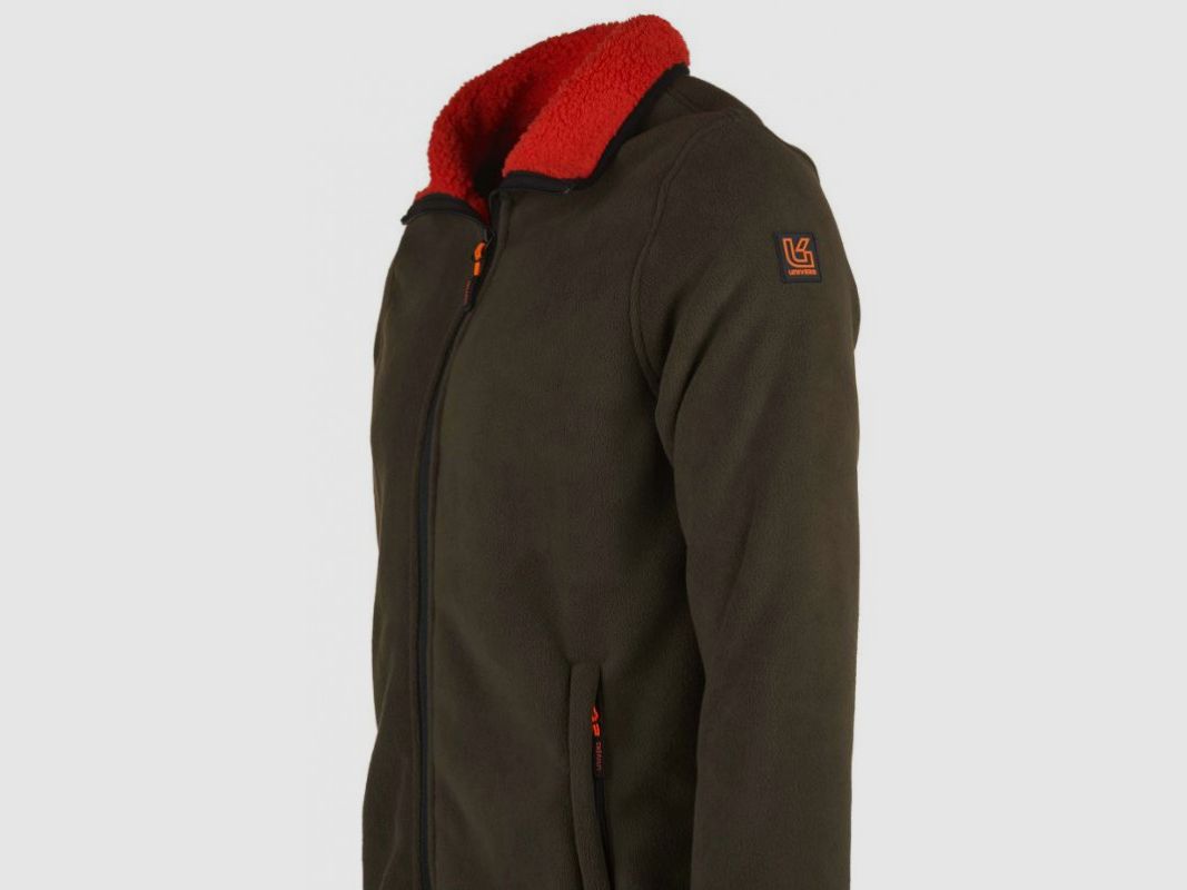 Univers Pile-Fleecejacke grün und orange Modell Dubbed Art. 94339 392, Bild 3 von 4