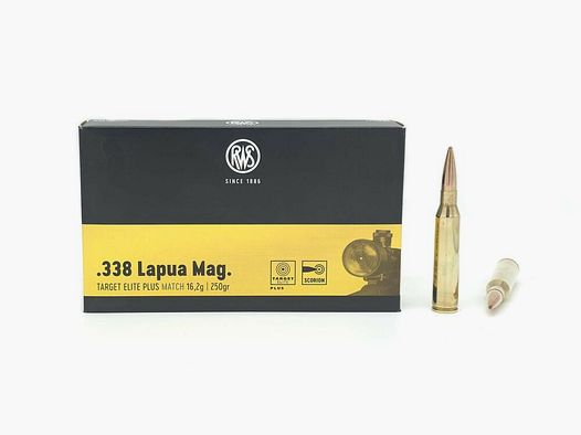 RWS 338 Lapua Mag. RWS TARGET ELITE PLUS SCORION 250g
